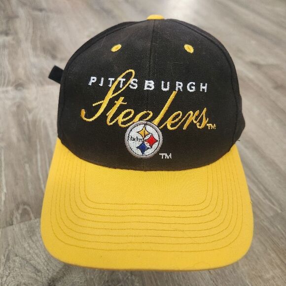 Vintage 90s Pittsburgh Steelers NFL Drew Pearson Strapback Baseball Hat Cap - Picture 2 of 8